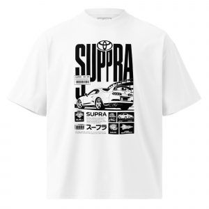 T-shirt organica oversize con collo alto unisex