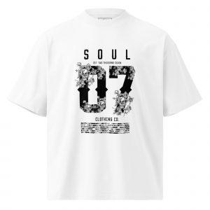 T-shirt organica oversize con collo alto unisex